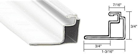 C.R. Laurence CRL White 3/4&quot; Roll Formed Aluminum Standoff Screen Frame - 12 ft long | WSFS34W