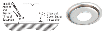 C.R. Laurence CRL Stainless Steel Button Washer - Package of 50 | WSHR1