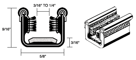 CRL-Automotive CRL Flexible Universal Channel with Pile and Felt Liner for 1948-1962 Models - 60 in long | Y52660