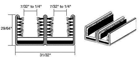 CRL-Automotive CRL Rigid Polished Double Marine Channel 15/16&quot; Wide - 96 in long | Y58396