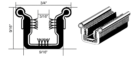 CRL-Automotive CRL Beaded Flexible Universal Narrow Channel for Various 1948-1962 Model Cars - 96 in long | Y630P96