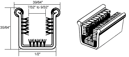 CRL-Automotive CRL Beaded Rigid Division Bar Channel for Ford , Mercury 1955-1958 and Mack 1959-1962 - 96 in long | Y660X96