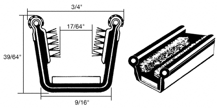 CRL-Automotive CRL Flexible Beaded Glass Run Channel - 60 in long | Y691P60