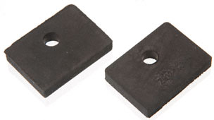 C.R. Laurence CRL 1/2&quot; Glass Square Z-Clamp Replacement Gasket -  2/pk | Z12SG