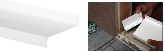 C.R. Laurence CRL White TrimQuick 4-1/2&quot; Vinyl &quot;Z&quot; Sill Pan - 12 ft Long | Z151W