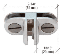 CRL Chrome Finish &quot;T&quot; Style Three-Way 90 Degree Display Connector for 1/8&quot;, 3/16&quot; and 7/32&quot; Glass | ZLC3CH