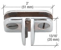 CRL Chrome Three-Way 90 Degree Adjustable Shelf Connector for 1/8&quot;, 3/16&quot; and 7/32&quot; Glass | ZLC9CH