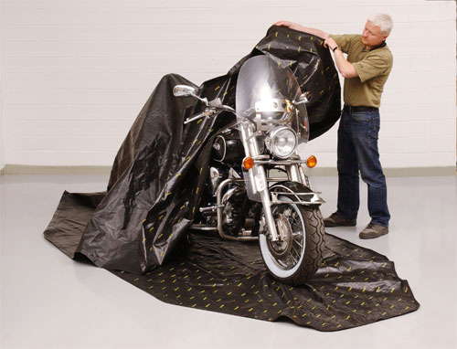 Zerust 135 in x 70 in Motorcycle Storage Cover | CycleVault | Motorcycle Cover | ZRMB1L