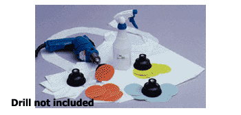 C.R. Laurence CRL 3M Trizact Scratch Removal Starter Kit for Flat Glass Uses 3&quot; Discs | ZSRPSSKM