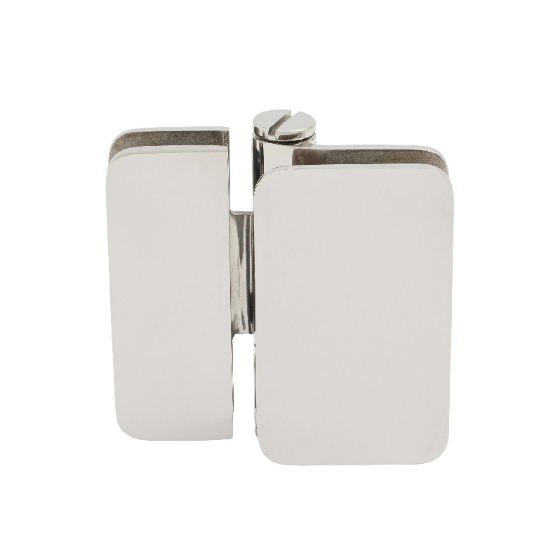 C.R. Laurence CRL Zurich 02 Series Polished Stainless 180&amp;#176; Glass-to-Glass Inswing or Bifold Hinge | ZUR02PS