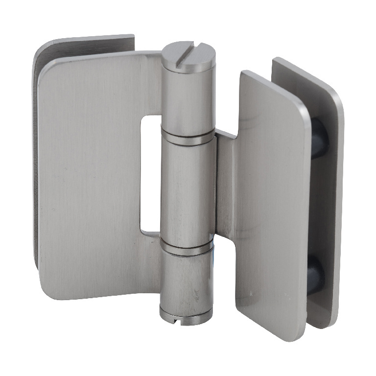 CRL Zurich 07 Series Brushed Nickel Glass-to-Glass Inline Outswing Hinge | ZUR07BN