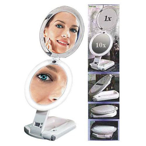 Zadro ULT110 10X/1X ULTIMATE Lighted Travel Makeup Mirror | Zadro Ultimate Lighted Make-up Mirror | ULT110