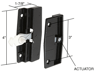 C.R. Laurence CRL Sliding Screen Door Latch and Pull with 3&quot; Screw Holes for Columbia (Hat Section Style) Doors | A172