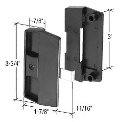 C.R. Laurence CRL Black Sliding Screen Door Latch and Pull for Academy Doors | A180