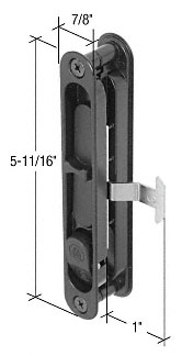 C.R. Laurence CRL Black Sliding Screen Door Latch and Pull with 2-5/8&quot; Screw Holes | A202