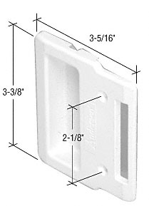 C.R. Laurence CRL Sliding Screen Door Outside Pull  for Andersen Doors, 2-1/8&quot; Screw Holes, Plastic, White | A208