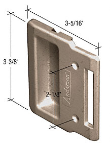 C.R. Laurence CRL Sliding Screen Door Outside Pull  for Andersen Doors, 2-1/8&quot; Screw Holes, Plastic, Stone | A209