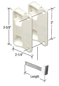 C.R. Laurence Sliding Screen Door Latch and Pull, White, 3&quot; Screw Holes for Superior Aluminum Doors | A212