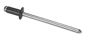 C.R. Laurence CRL Black 1/8&quot; Diameter, 3/16&quot; to 1/4&quot; Grip Range Aluminum Rivet with Aluminum Mandrel in Packs of 1000 | ABA44BLPK