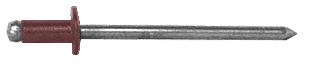 C.R. Laurence CRL Brown 1/8&quot; Diameter, 3/16&quot; to 1/4&quot; Grip Range Aluminum Rivet with Aluminum Mandrel in Packs of 1000 | ABA44RBPK