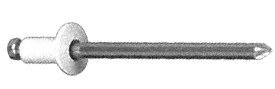 C.R. Laurence CRL White 1/8&quot; Diameter, 3/16&quot; to 1/4&quot; Grip Range Aluminum Rivet with Aluminum Mandrel in Packs of 10000 | ABA44W