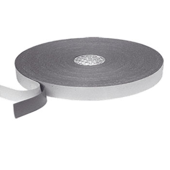 Black 1/8&quot; x 3/8&quot; Single Sided Adhesive Closed Cell Seal Foam Tape - 7 ft | MGRS7