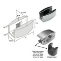 Gordon Glass&#174; Adjustable Stainless Steel Sliding Shower Door Bottom Guide from 1/4" to 1/2" thick Glass