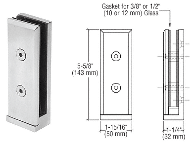 C.R. Laurence CRL Two-Core Mount Frameless Windscreen Clamp | AFWC2