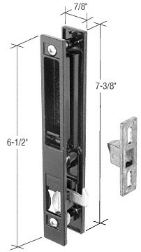 C.R. Laurence CRL Flush Mount Handle Set with 6-1/2&quot; Screw Holes, Black, Non-Keyed | AG4501