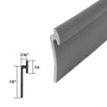 Angled Gray Vinyl For Framed Shower Door Drip Rail - 36" long