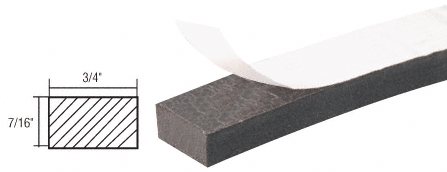 C.R. Laurence CRL Neoprene Sponge Rubber Weathestrip 7/16&quot; x 3/4&quot; With Peel-Bak Adhesive - 50 ft Roll | AV4860