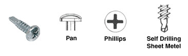 CRL-Automotive CRL Zinc 8-18 x 1/2&quot; Pan Head Phillips Tek Self-Drilling Screws - Box | AV9605