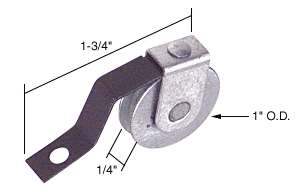 C.R. Laurence CRL Sliding Screen Door Spring Tension Roller 1&quot; Steel Ball Bearing Wheel for Metal Industries Doors - Package | B639