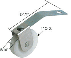 C.R. Laurence CRL 1&quot; Nylon Ball Bearing Sliding Screen Door Spring Tension Roller for Academy Mfg. Doors - Package | B686N
