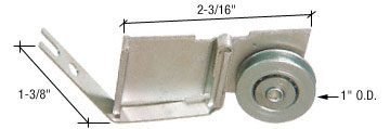 C.R. Laurence CRL 1&quot; Steel Ball Bearing Sliding Screen Door Spring Tension Roller for International Doors - Package | B689