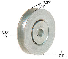 C.R. Laurence CRL 1&quot; Steel Ball Bearing Sliding Screen Door Roller - Package | B697