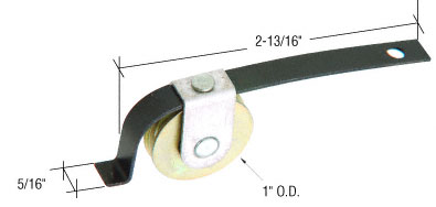 C.R. Laurence CRL 1&quot; Steel Ball Bearing Center Groove Sliding Screen Door Spring Tension Roller for Academy Doors - Package | B717