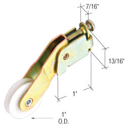 C.R. Laurence CRL 1&quot; Nylon Ball Bearing Center Groove Sliding Screen Door Spring Tension Roller for Peachtree Doors - Package | B721