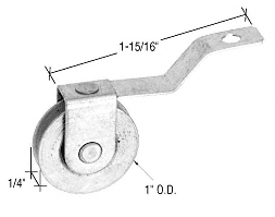C.R. Laurence CRL 1&quot; Steel Ball-Bearing Center Groove Sliding Screen Door Spring Tension Screen Roller - Package | B739
