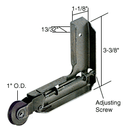 C.R. Laurence Stamped Aluminum Corner Insert with 1&quot; Stainless Steel Ball Bearing Center Groove Sliding Screen Door Roller for Jim Walters Doors - Package | B748