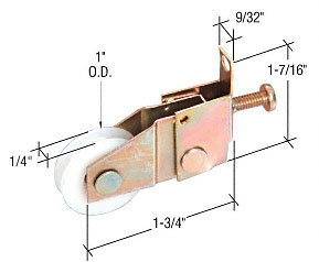 C.R. Laurence 1&quot; Nylon Ball-Bearing Center Groove Sliding Screen Door Roller for Moss Doors - Package | B777N