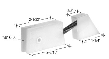 C.R. Laurence CRL 7/8&quot; Center Groove Sliding Screen Door Roller with Two Piece Plastic Housing - Package | B785