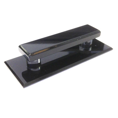 Black Acrylic Large Stick-On Mirror Pull  | LMPBKM