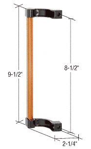 Strybuc Industries CRL Wood/Black Inside Pull 8-1/2&quot; Screw Holes for Capitol Brand Doors | C1166