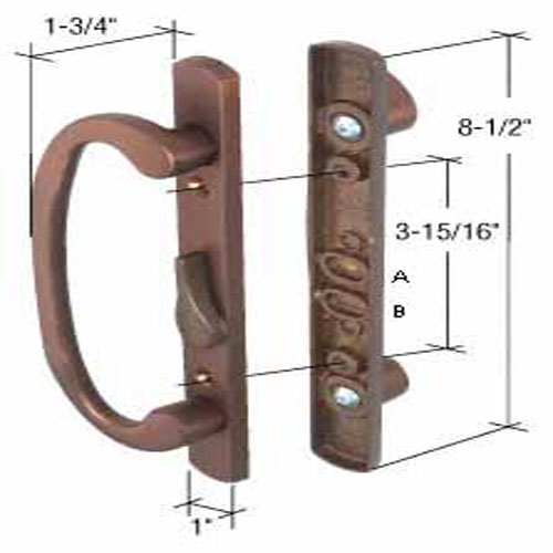 Sliding Glass Patio Door Hardware: Mortise Locks, Handles Sets, Pulls | C1281