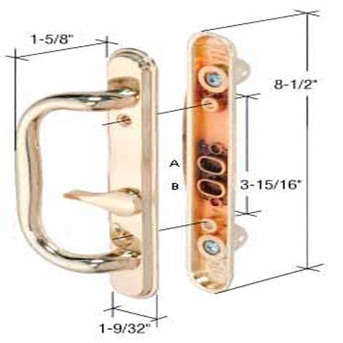 Sliding Glass Patio Door Hardware: Mortise Locks, Handles Sets, Pulls | C1287