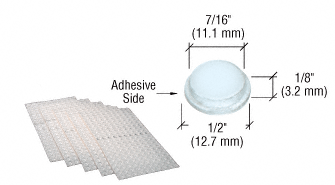 C.R. Laurence CRL Clear Protective Bumpads in Cartons of 5000 | CB1