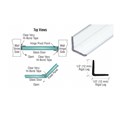 CRL Multi-Purpose Polycarbonate Clear L-shape Angle Jamb with Pre-Applied Tape for 1/4" to 1/2" Glass - 95 in long