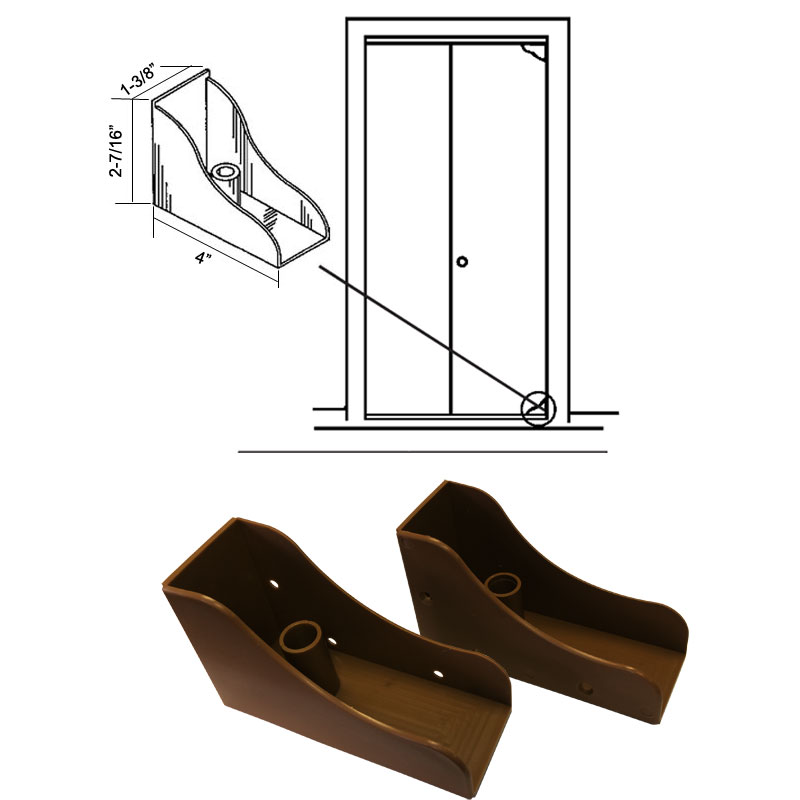 Closet Door Savers Bi-Fold Closet Door Pivot Pin Repair Kit - Dark Oak | 19405D