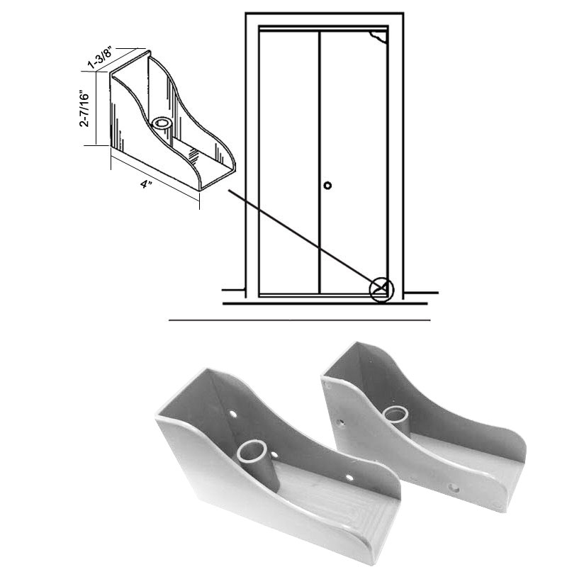 Closet Door Savers Bi-Fold Closet Door Pivot Pin Repair Kit - White | 19405W
